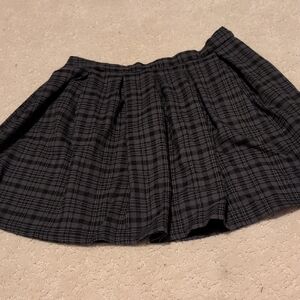 Hot Topic Black Plaid Mini Skirt